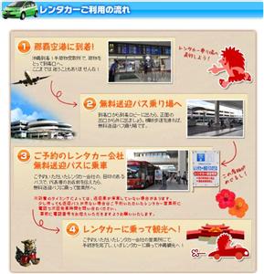 国内線ターミナルからのレンタカーを借りるまでの流れ